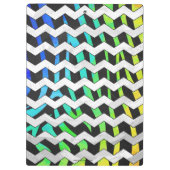 Zebra Chevron Black en Rainbow Print Klembord (Achterkant)