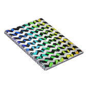 Zebra Chevron Black en Rainbow Print Notitieboek (Rechterzijde)