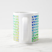 Zebra Chevron Rainbow en White Print Extra Grote Mok (Achterkant)
