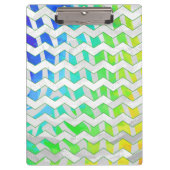Zebra Chevron Rainbow en White Print Klembord (Voorkant)