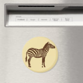 Zebra - Chocolade Brown en Camel Tan Magneet (Insitu (Vaatwasser))