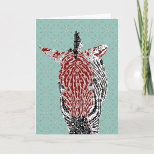 Zebra Christmas-Kaart Feestdagen Kaart