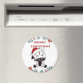 Zebra Christmas Zebras Winter Animaux Magnet (In Situ (Lave-vaisselle))