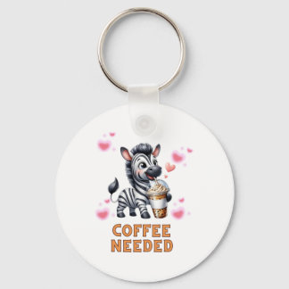 Zebra Coffee Nodig T Sticker Sleutelhanger