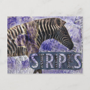 Zebra Collage Briefkaart