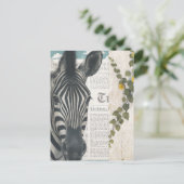 Zebra Collage Briefkaart (Staand voorkant)