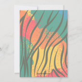 Zebra Colorful Sweet 16e anniversaire Invitations (Dos)