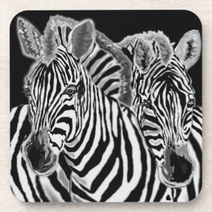 Zebra Couple Beverage Coaster Bier Onderzetter