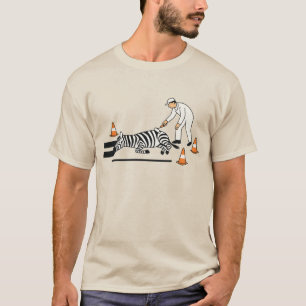 Zebra Crossing: minimalistische surrealistische st T-shirt