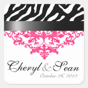 Zebra Damask Enregistrer le sticker de date