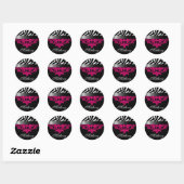 Zebra Damask Fabulous Party Sticker (Vel)