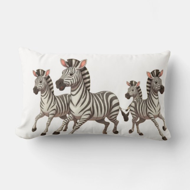 Zebra Dash: Savannah Adventures Kussen (Voorkant)