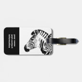 zebra design zwart-wit aangepaste bagagelabel (Achterkant horizontaal)