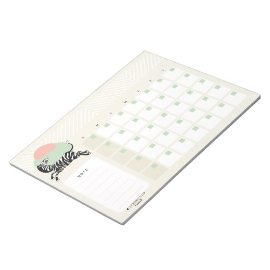 Zebra Desk Kalender Notitieblok (Schuin)