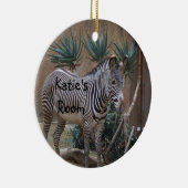 Zebra Deurhelling Keramisch Ornament (Rechts)