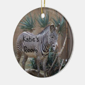 Zebra Deurhelling Keramisch Ornament (Links)
