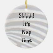 Zebra Deurhelling Keramisch Ornament (Achterkant)