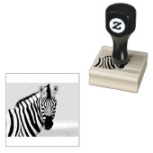Zebra die naar je kijkt 	rubberstempel (Gestempeld)