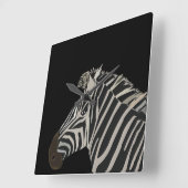 Zebra Dier  Vierkante Klok (Hoek)