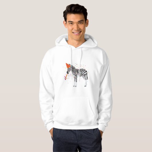 Zebra - Dieren met een partij Hoodie (Voorkant volledig)