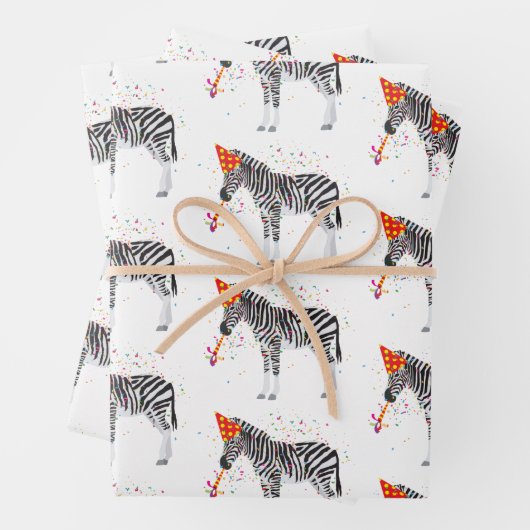 Zebra - Dieren met een partij Inpakpapier Vel (In situ)