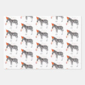Zebra - Dieren met een partij Inpakpapier Vel (Voorkant)