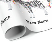 Zebra - Dieren op de geboorte Cadeaupapier (Rol Hoek)