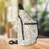 Zebra Dierenprint monogram Sling Bag