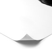 Zebra dierfoto van wild oerwoud zwart-wit poster (Hoek)