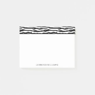 Zebra Dierlijk afdrukpatroon zwart wit - Aangepast Post-it® Notes