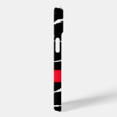 Zebra, dierlijke afdruk zwart wit en rood Case-Mate iPhone case (Achterkant / Rechts)