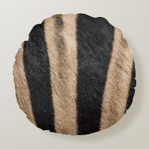 ZEBRA DIERLIJKE AFDRUKSTSTRIPE ROND KUSSEN