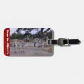 Zebra Double Take Photo Bagagelabel (Voorkant horizontaal)