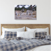 Zebra Double Take Photo Canvas Afdruk (Insitu (Slaapkamer))