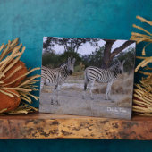 Zebra Double Take Photo Fotoplaat (Zijkant)