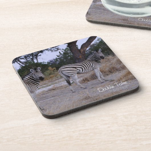 Zebra Double Take Photo Onderzetter (Linkerzijde)