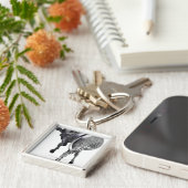 Zebra draaien sleutelhanger (Zijkant)