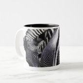 Zebra draaien tweekleurige koffiemok (Voorkant links)