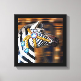 Zebra draaimolen Canvasserie 20 Canvas Afdruk