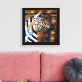Zebra draaimolen Canvasserie 20 Canvas Afdruk (Insitu (Woonkamer))