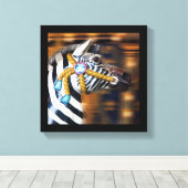 Zebra draaimolen Canvasserie 20 Canvas Afdruk (Insitu (Houten vloer))