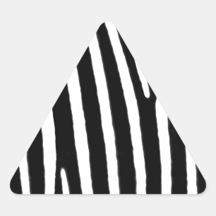 Zebra Driehoek Sticker