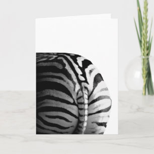 Zebra drôle Tail Back Side Butt Carte de voeux