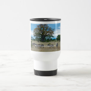 Zebra- en baobab-reismuis reisbeker