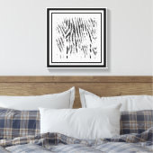 Zebra en bomen Abstract Canvas Afdruk (Insitu (Slaapkamer))