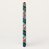 Zebra en exotische bloemen | Monogram Case-Mate iPhone Case (Achterkant/links)