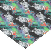 Zebra en exotische bloemen patroon 2 tafelkleed (Gekanteld)