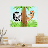 Zebra en giraf poster (Keuken)