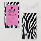 Zebra en luchters visitekaartje (Voorkant / Achterkant)