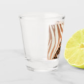 Zebra en luipaard afdrukken shot glas (Links)